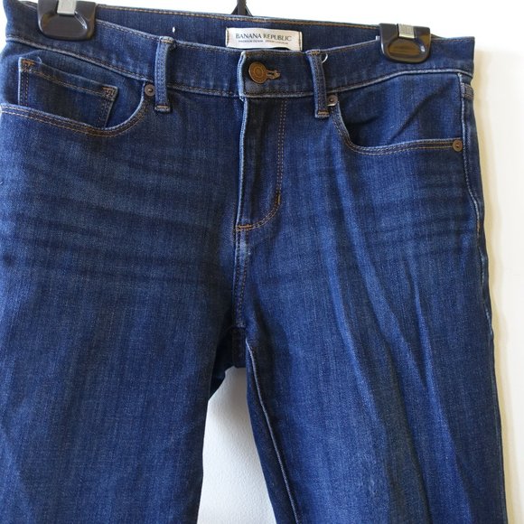 BR premium denim jeans 28 Petite 28P Skinny Ankle stretch  mid-rise Medium wash - Picture 3 of 16